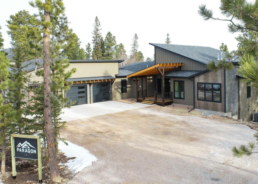 modern cabin in the hills