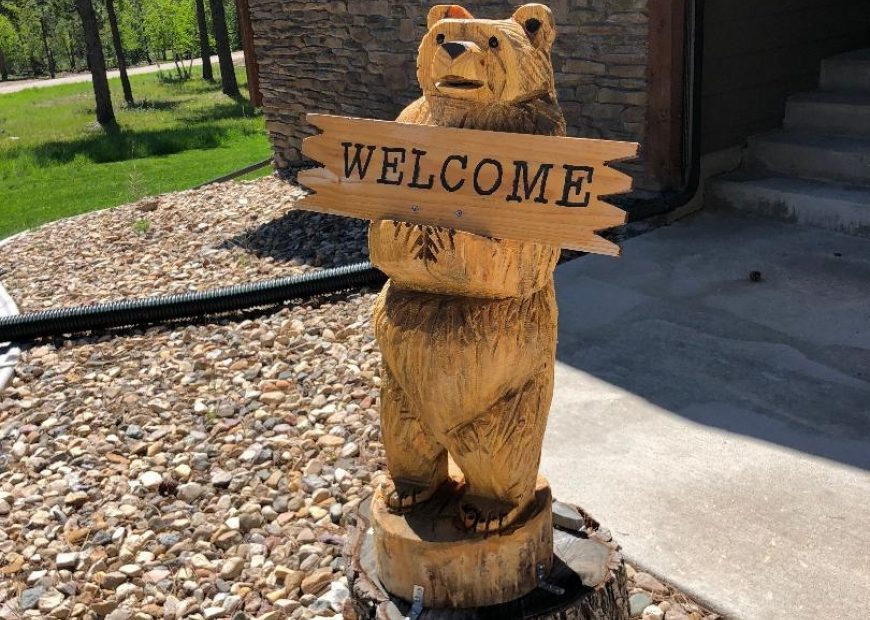 Bear Welcome Carving