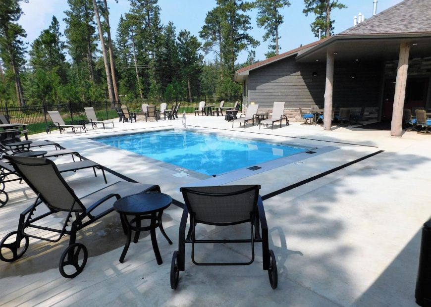 Pool with trees in background